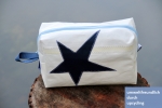Segeltuch Kulturtasche mit dunkelblauem Stern